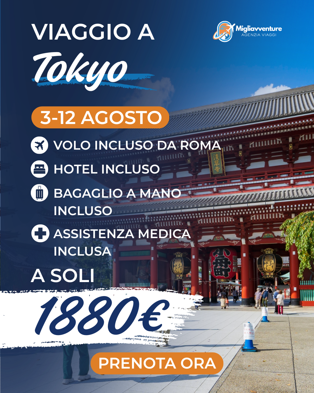 Tokyo: dal 3 al 12 Agosto a soli 1880€. Volo + Hotel al centro incluso.