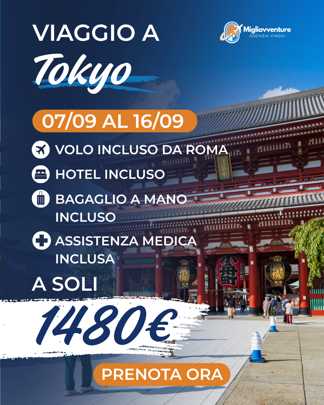 Tokyo: dal 7 al 16 Settembre a soli 1480€. Volo + Hotel al centro incluso.