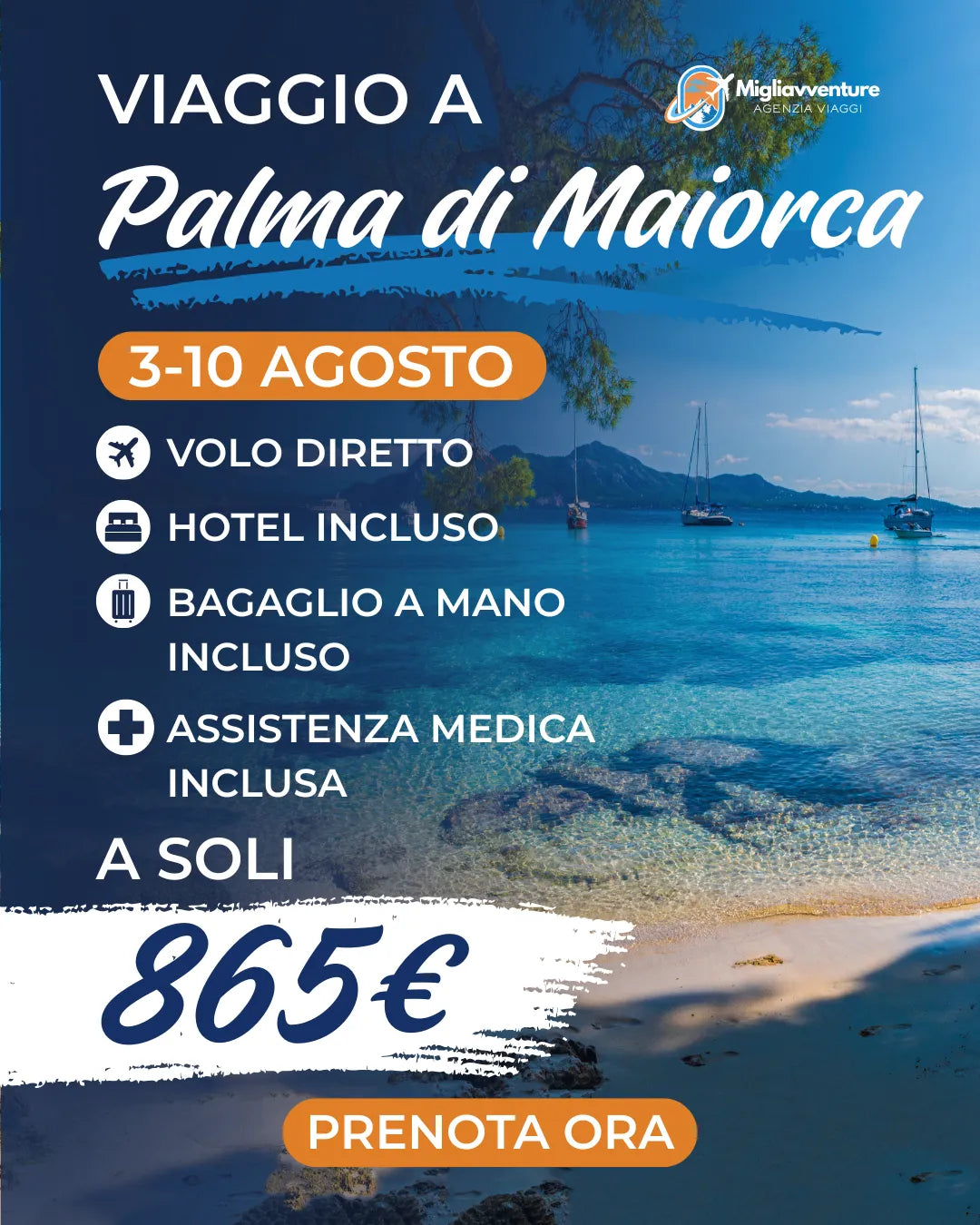 Palma di Maiorca dal 3 al 10 Agosto  – Volo Diretto + Hotel a soli 865€