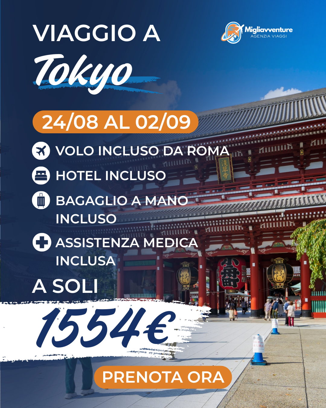 Tokyo: dal 24 Agosto al 2 Settembre a soli 1554€. Volo + Hotel al centro incluso.